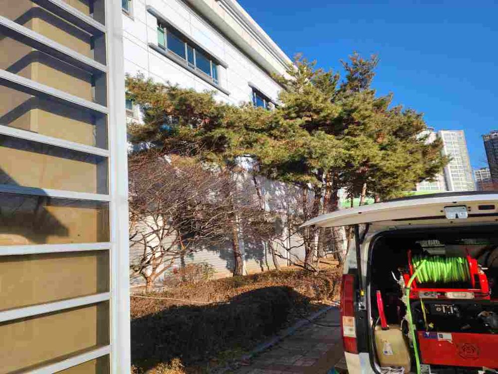 양주 건물 외부 고압세척 작업
